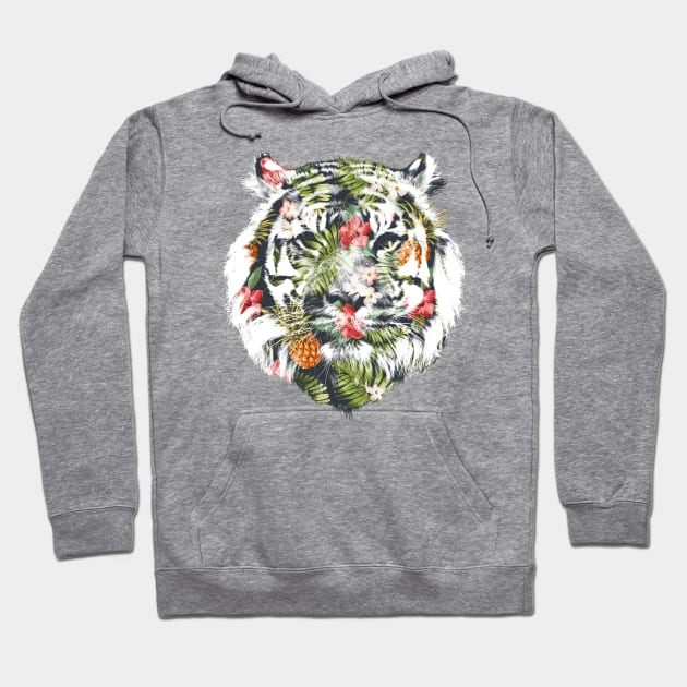 Tropical Tiger Final Hoodie by astronaut